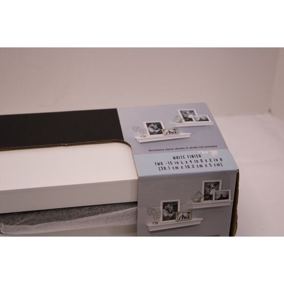 2 Pc. Wooden Shelves, White NIB! - Picture 8 of 8